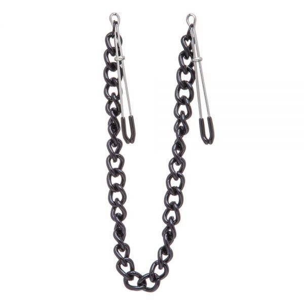 Затискачі на соски Nipple play пінцет Chain Heavy Metall black