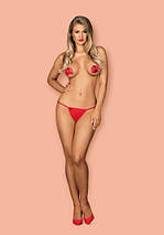 Стрінги Obsessive Giftella thong red S / M, Червоний, S/M, фото 2