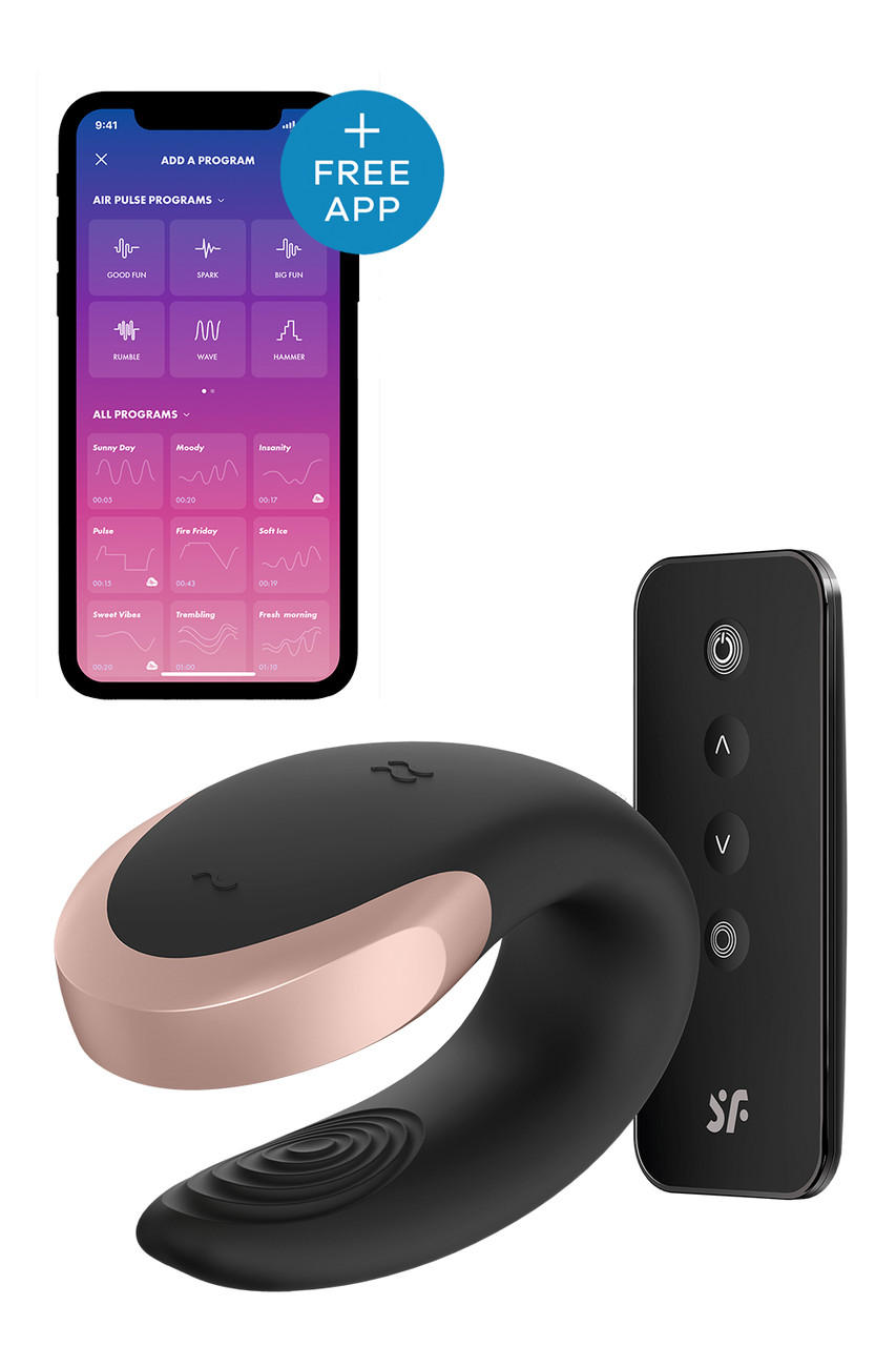 T360145 Люксовий Smart вібратор для пар Satisfyer DOUBLE LOVE BLACK