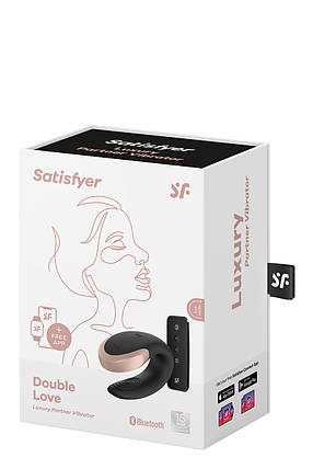 T360145 Люксовий Smart вібратор для пар Satisfyer DOUBLE LOVE BLACK, фото 3