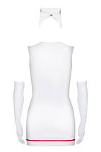 Медсестра плаття рукавички emergency dress stetoskop obsessive SM, Білий, S-M, фото 3