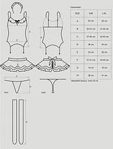 Костюм покоївки Obsessive Housemaid S/M чорно-білий, фото 3