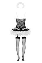 Костюм покоївки Obsessive Housemaid S/M чорно-білий, фото 5