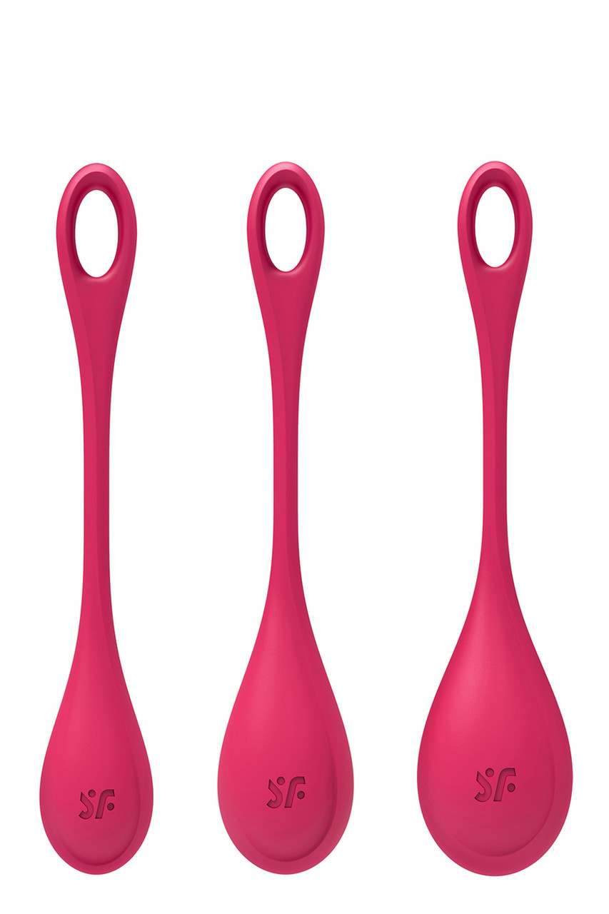 T360186 набір вагінальних кульок Satisfyer Yoni Power 1 Red, Рожевий