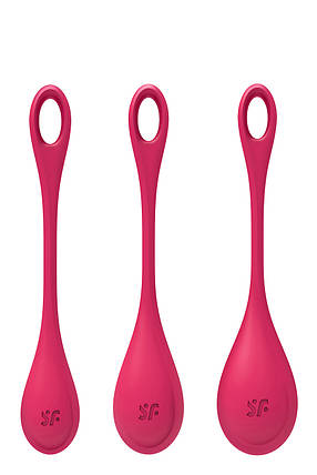 T360186 набір вагінальних кульок Satisfyer Yoni Power 1 Red, Рожевий, фото 1