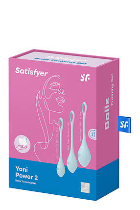 T360189 набір вагінальних кульок Satisfyer Yoni Power 2 light blue, Блакитний, фото 3