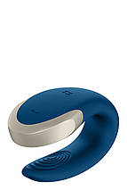 Люксовий Smart вібратор для пар Satisfyer DOUBLE LOVE BLUE, фото 5