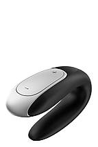 Вібратор для пар з фірмовим пультом керування Satisfyer Double Fun, чорний, фото 4
