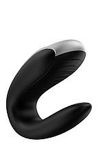 Вібратор для пар з фірмовим пультом керування Satisfyer Double Fun, чорний, фото 5