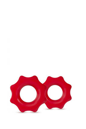 Набір ерекційних кілець STAY HARD Nutz RED, Червоний, Розмір посилки : 8,50 х 14,00 х 2,50, фото 2