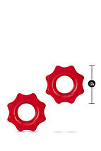 Набір ерекційних кілець STAY HARD Nutz RED, Червоний, Розмір посилки : 8,50 х 14,00 х 2,50, фото 3