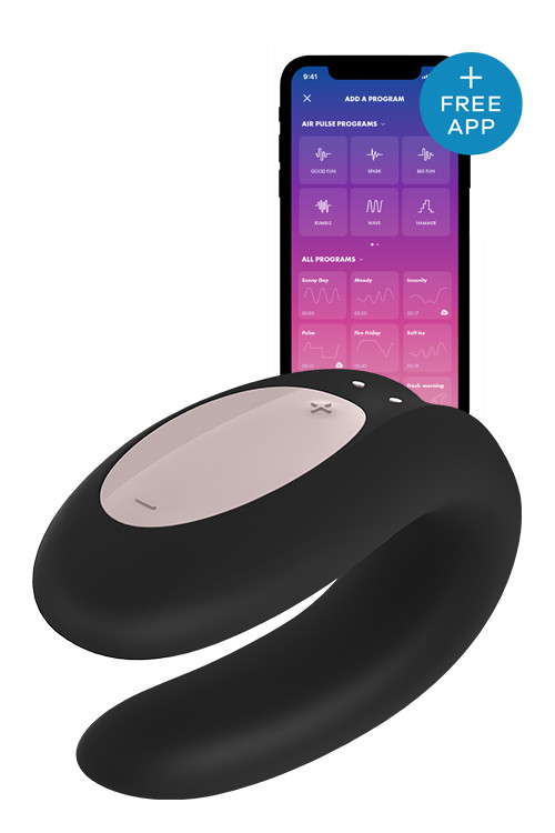 T360118 Вібромасажер для пар SATISFYER DOUBLE JOY BLACK