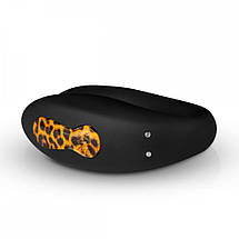Вібратор для пар Zuna Couples Vibrator із сумочкою, чорний, Leopard, фото 3