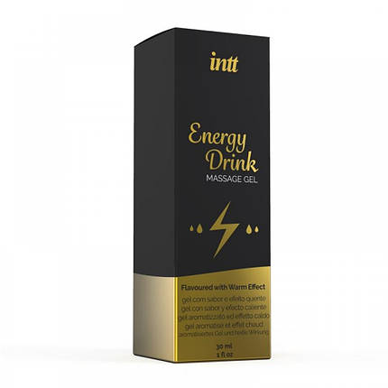 Масажний гель зі зігрівальним ефектом Intt Energy Drink зі смаком енергетичного напою, 30 мл, фото 3