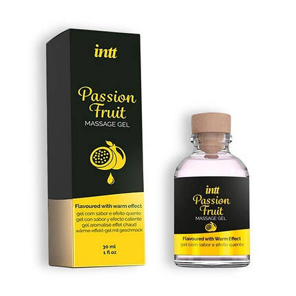 Їстівний масажний гель для інтимних зон Intt PASSION FRUIT (30 мл), фото 2