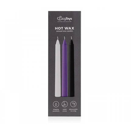 Набір свічок низькотемпературних 3 шт Sensual Hot Wax Candlesм, фото 1
