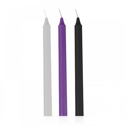 Набір свічок низькотемпературних 3 шт Sensual Hot Wax Candlesм, фото 3