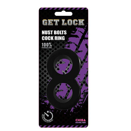 CH38180 ерекційне кільце чорне вісімка Get lock Chisa, фото 2