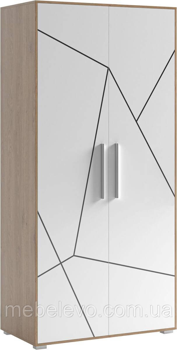 Шафа Тоні 2Д 2100х1000х553мм дуб артизан + німфея альба Світ меблів