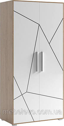 Шафа Тоні 2Д 2100х1000х553мм дуб артизан + німфея альба Світ меблів, фото 1