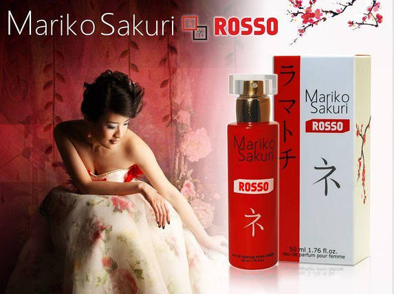 Духи з феромонами жіночі Aurora Mariko SAKURI ROSSO, 50 мл, фото 3