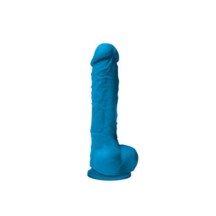 Фалоімітатор силікон NS Novelties COLOURS PLEASURES 7'' DILDO BLUE, фото 1