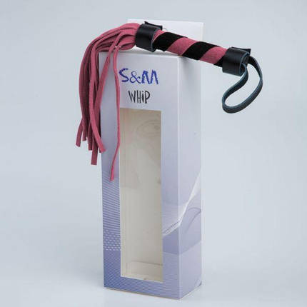 F61427 Батіг із замші міні FLOGGER BLACK/PINK, фото 2