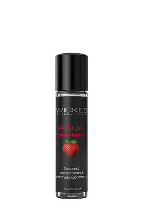 Їстівний лубрикант WICKED AQUA STRAWBERRY FLAVORED 30ML, фото 1