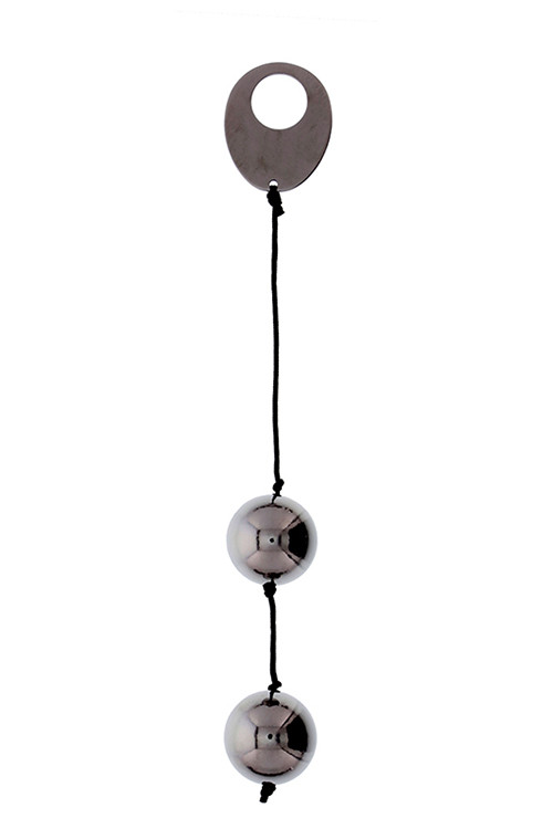 Вагінальні металеві кульки DOMINO METALLIC BALLS, CHROME BLACK