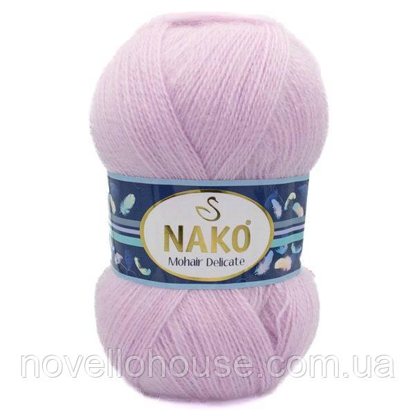 Nako MOHAIR DELICATE (Мохер Делiкат) № 6116 світло-рожевий (Напівшерстяна пряжа, нитки для в'язання)
