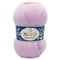 Nako MOHAIR DELICATE (Мохер Делiкат) № 6116 світло-рожевий (Напівшерстяна пряжа, нитки для в'язання)