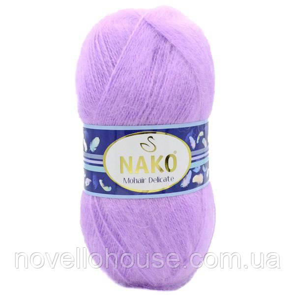 Nako MOHAIR DELICATE (Мохер Делiкат) № 1036/6135 фіалка (Напівшерстяна пряжа, нитки для в'язання)