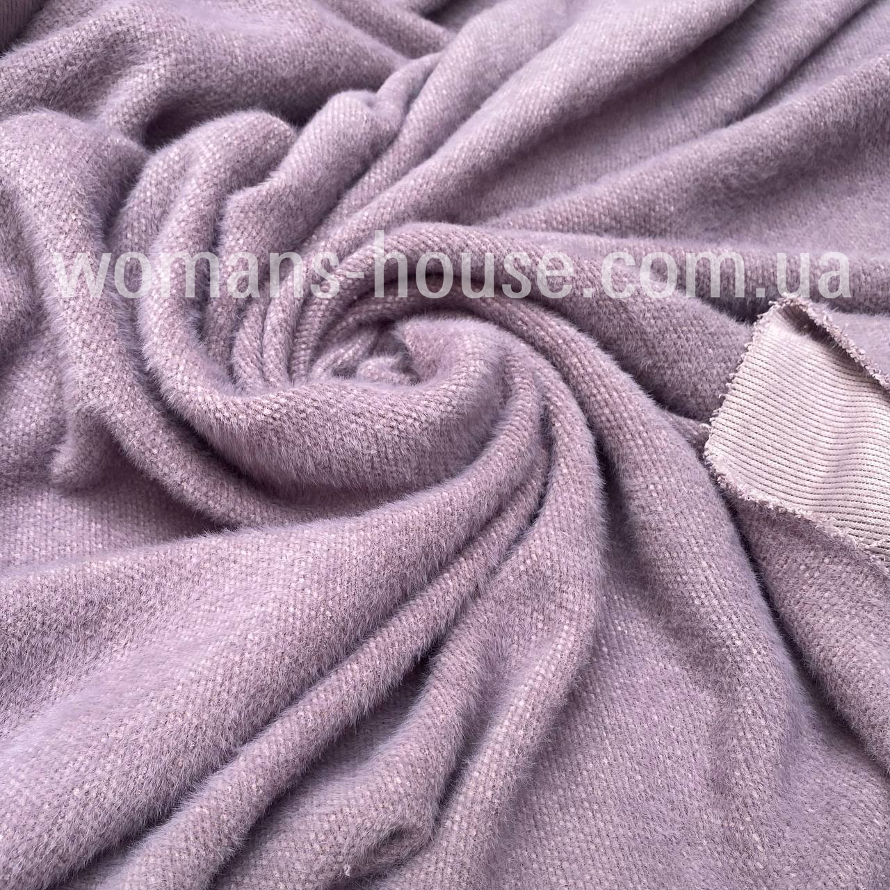 Трикотаж Ангора соти (норка) Бузковий, фото 1