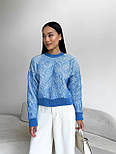 В'язаний светр жіночий з візерунковою в'язкою (р. 42-46) 4043240, фото 4
