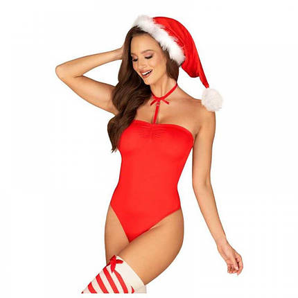 Новорічний костюм Obsessive Kissmas Teddy Red S \ M, Червоний, S-M, фото 1