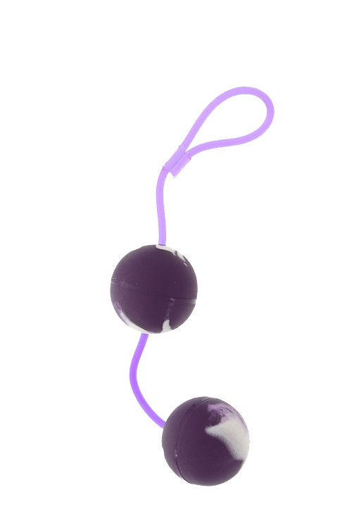 Вагінальні кульки Marbelized DUO BALLS, PURPLE, Фіолетовий