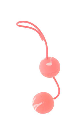 Вагінальні кульки Marbelized DUO BALLS, PINK, Рожевий, фото 1