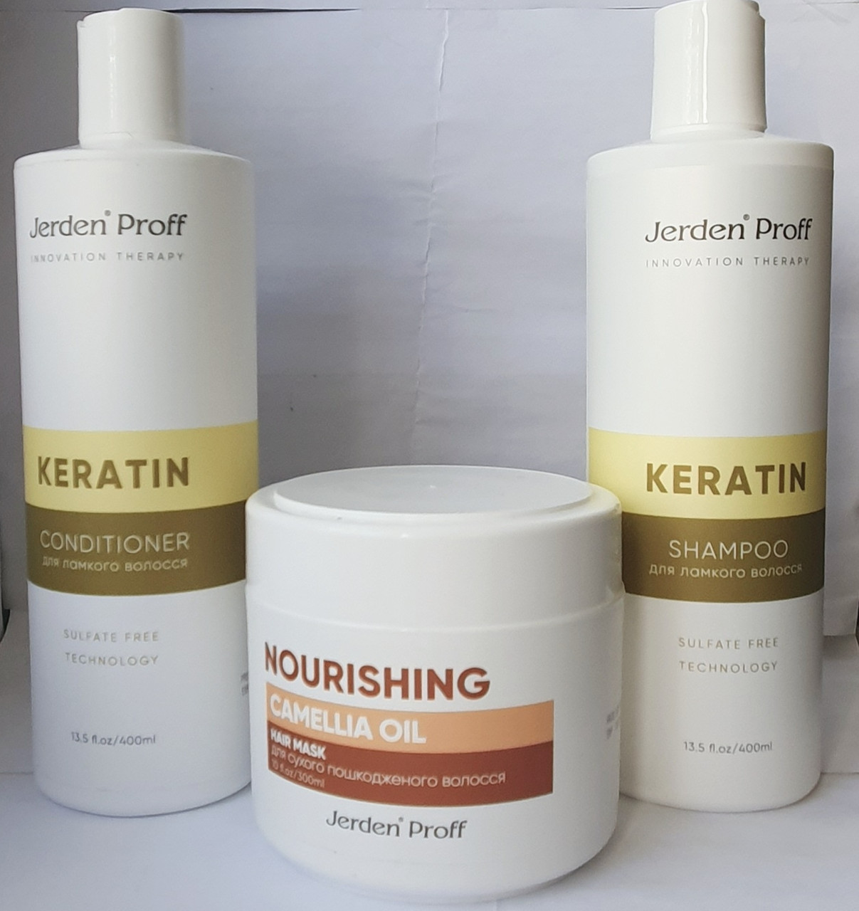 Безсульфатный домашний уход для волос Jerden Proff Keratin с кератином 1100мл - фото 2 - id-p816779974