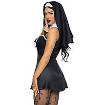Костюм черниці Leg Avenue, L, Naughty Nun 2 предмети, чорний, фото 3