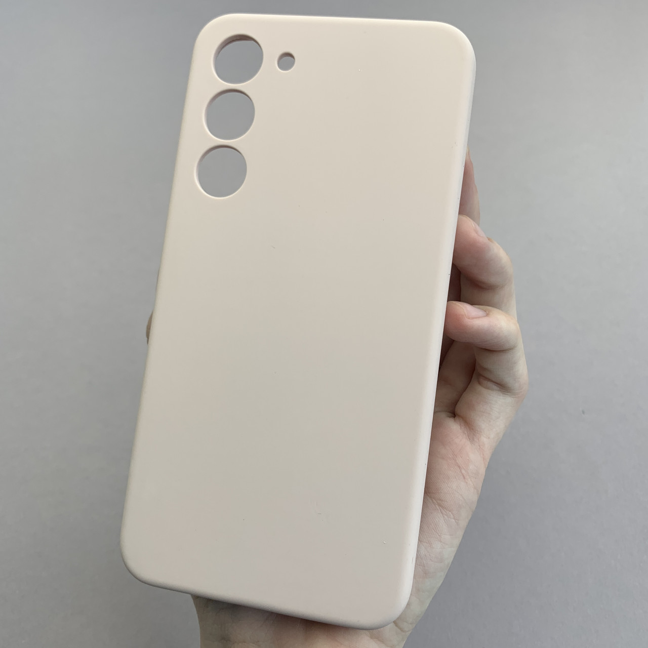 Чохол для Samsung Galaxy S23 Plus силікон кейс чохол з мікрофіброю на самсунг с23 плюс пудровий r4e
