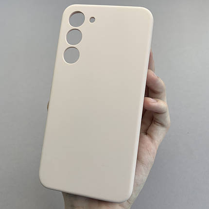 Чохол для Samsung Galaxy S23 Plus силікон кейс чохол з мікрофіброю на самсунг с23 плюс пудровий r4e, фото 1