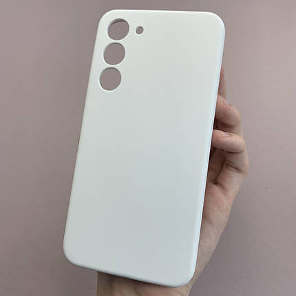 Чохол для Samsung Galaxy S23 Plus силікон кейс чохол з мікрофіброю на самсунг с23 плюс білий r4e, фото 1