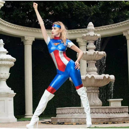 Еротичний костюм "відважна Supergirl", 2 предмета, фото 1