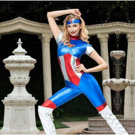 Еротичний костюм "відважна Supergirl", 2 предмета, фото 3