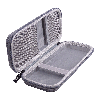 Кейс ударостійкий для HDD,SSD 2.5", повербанків, сумка-органайзер з карабіном чорна, Guanhe 26*11*5см. Сірий, фото 2