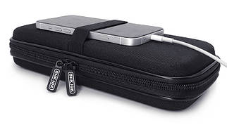 Кейс ударостійкий чохол для HDD, SSD 2.5", повербанків / Сумка-органайзер з карабіном чорна Guanhe 26*11*5 см