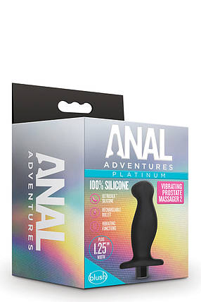 Масажер простати Blush Anal Adventures Platinum Silicone Vibrating, фото 3