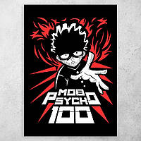 Аниме плакат постер "Моб Психо 100 / Mob Psycho 100" №39 А3