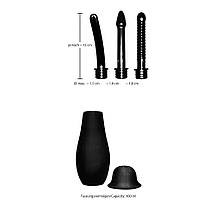 Анальний душ із насадками Bad Kitty Intimate Shower, 3 насадки, чорний, фото 4