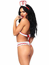 Костюм сексуальної медсестри One Size Naughty Nurse Roleplay Lingerie Set від Leg Avenue, фото 3